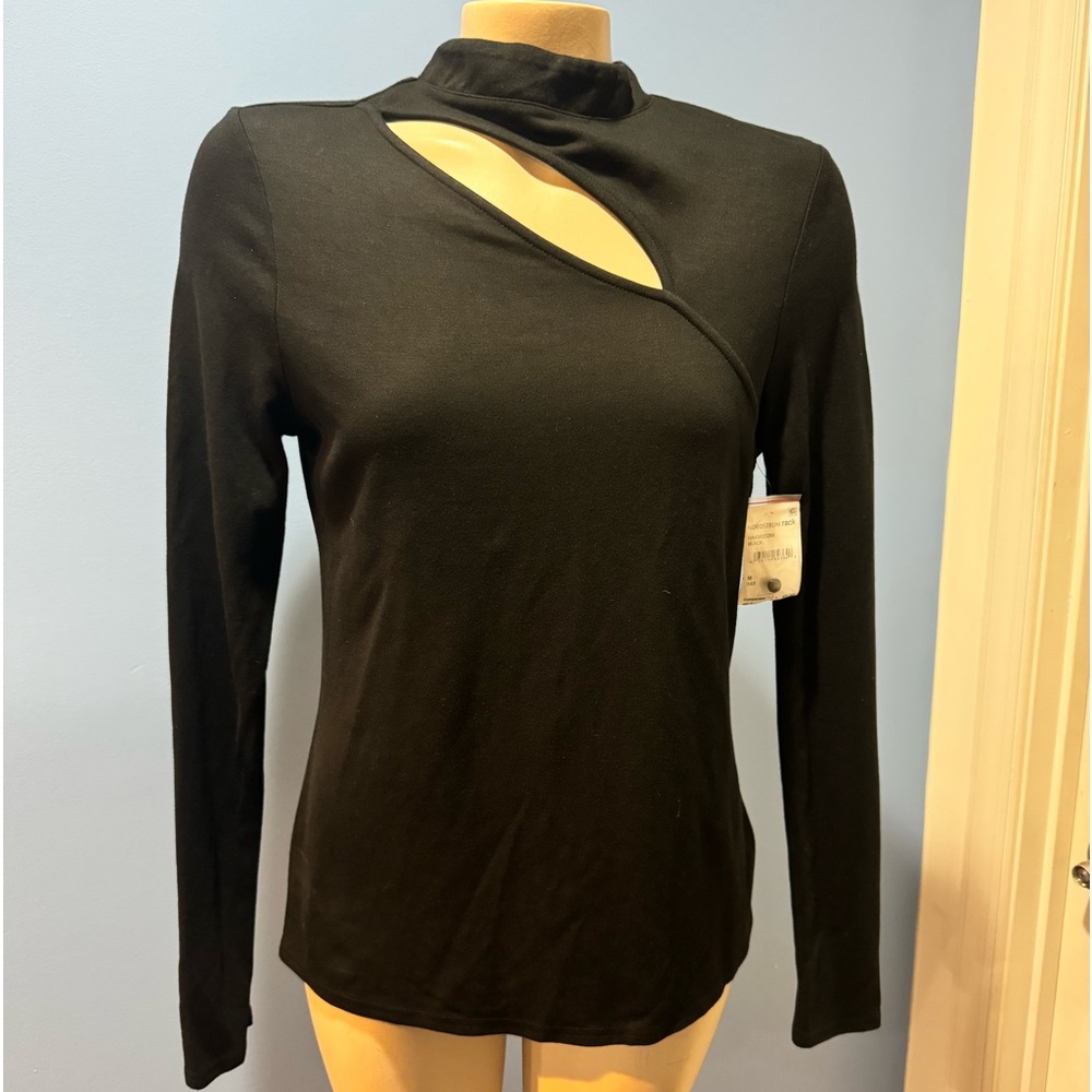 Halogen Black cutout style long sleeve top size M